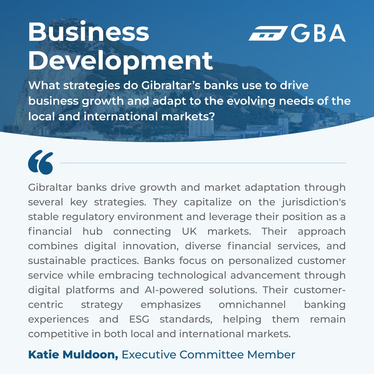 GibBankAssoc's tweet photo. GBA Insights: Q&amp;A on Relationship Management and Business Development, with Katie Muldoon
https://t.co/IhY2UutiNR https://t.co/r1zxjWB883