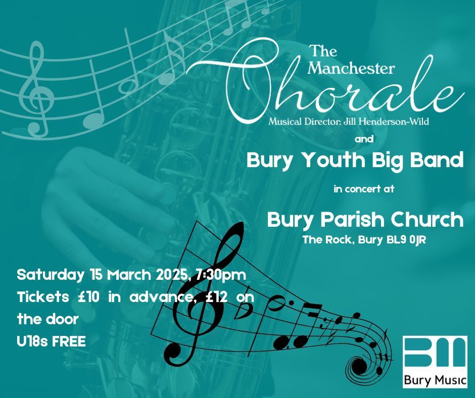 Manchester Chorale (@mcrchorale) on Twitter photo We're delighted to share our next concert with <a href="/BuryMusic/">Bury Music Service</a> Youth Big Band!
Reserve tickets here: buff.ly/3XvqY3i
#LiveMusic #ChoralMusic #BigBand #Blues #Jazz We're delighted to share our next concert with <a href="/BuryMusic/">Bury Music Service</a> Youth Big Band!
Reserve tickets here: buff.ly/3XvqY3i
#LiveMusic #ChoralMusic #BigBand #Blues #Jazz