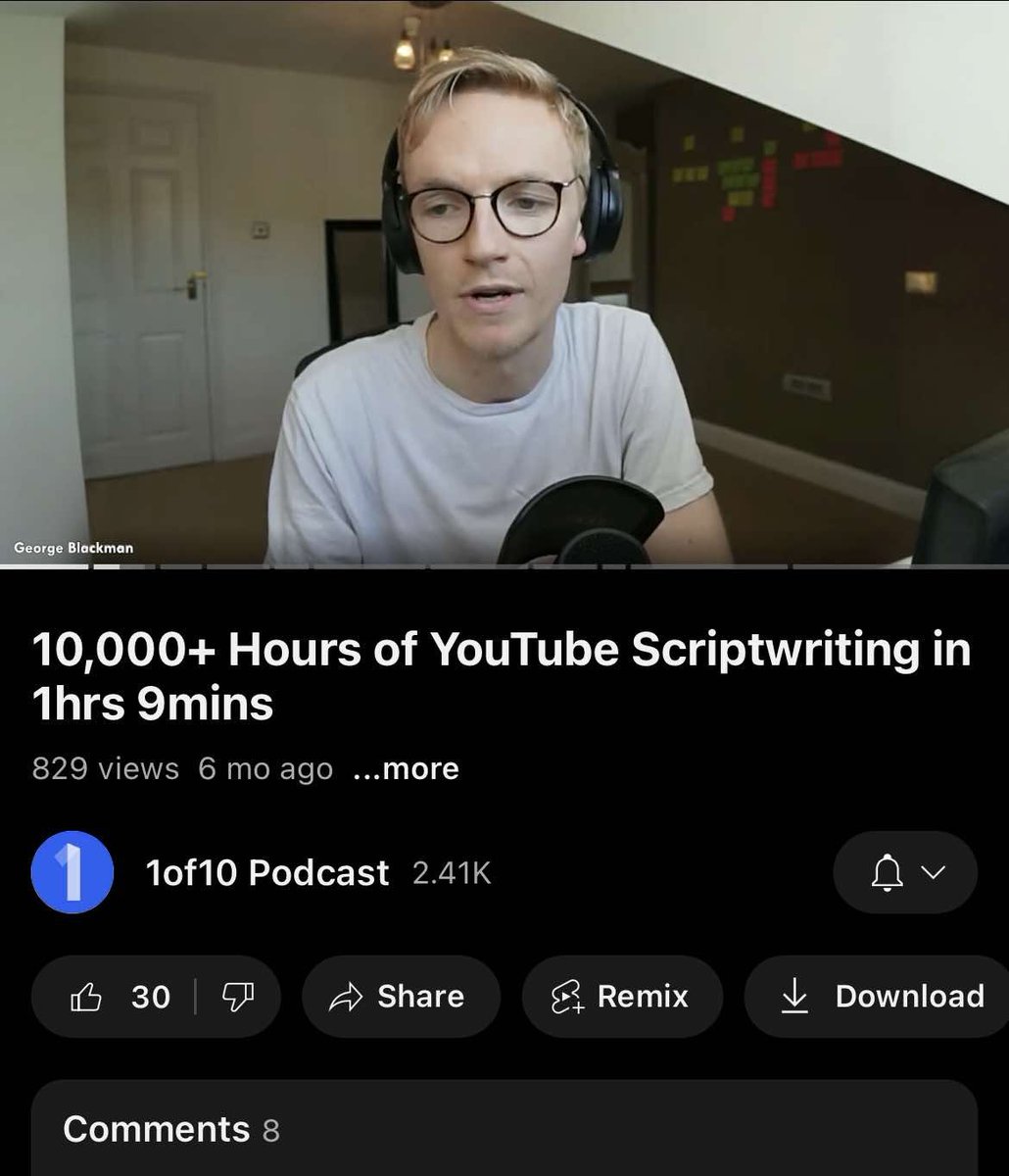 1of10media's tweet image. This is the most actionable advice I’ve found when it comes to good scriptwriting on YouTube