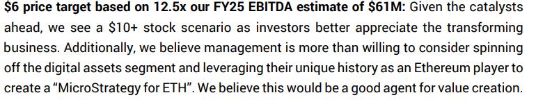 Craig-Hallum initiated coverage today on <a href="/BitDigital_BTBT/">Bit Digital, Inc. NASDAQ:BTBT</a> , this passage was interesting 

(Not financial advice. Also, there is no financial relationship whatsoever.)