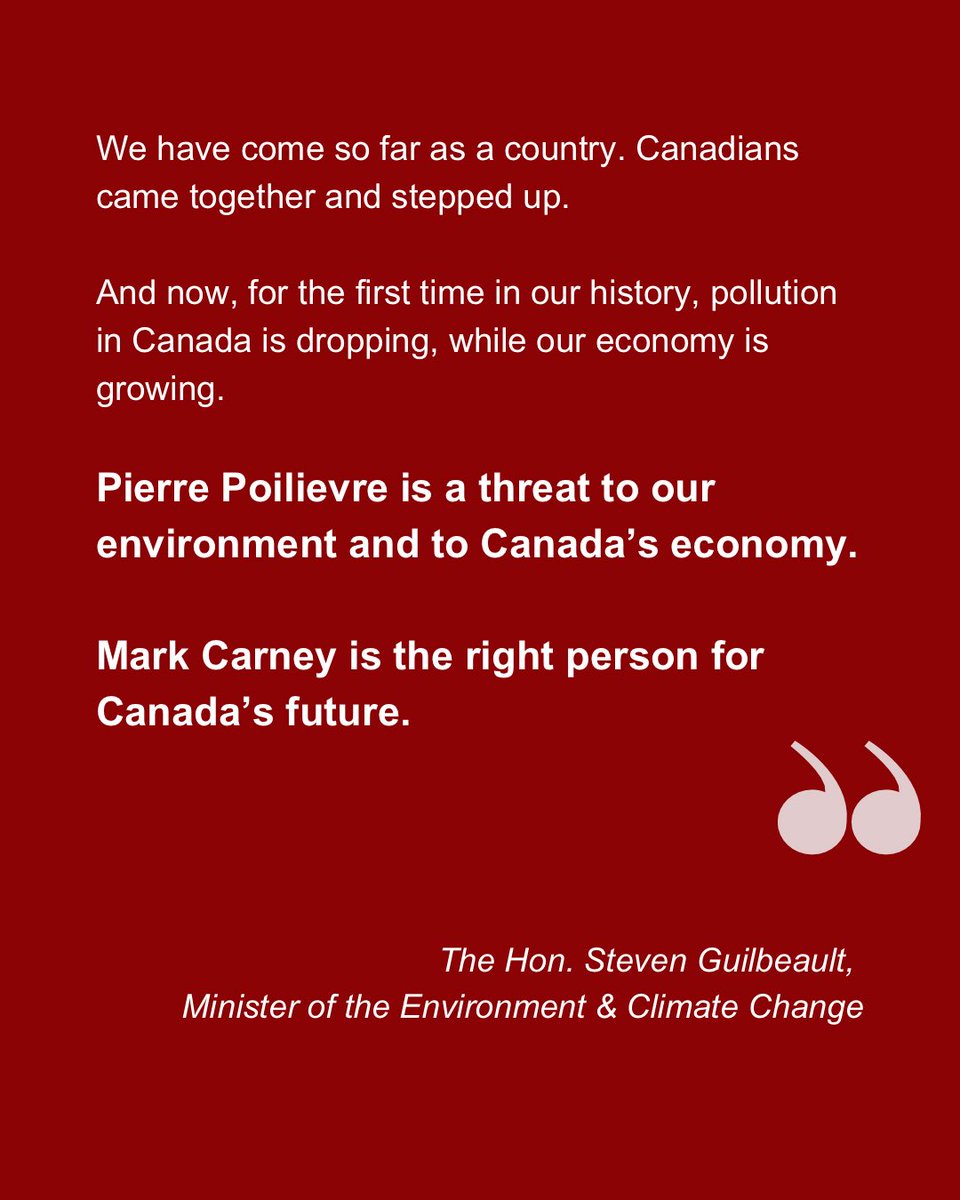He's all in.

✅For the environment.
✅For the economy.
✅For Canadians.

<a href="/MarkJCarney/">Mark Carney</a> is the right person for Canada’s future and this is why I am supporting him as the next leader of the Liberal Party of Canada.
