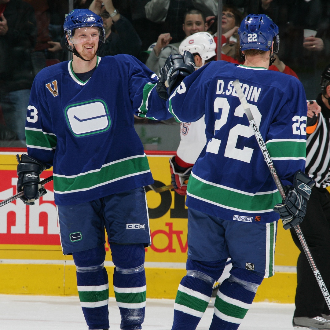 BCSportsHall's tweet photo. Wrapping up our Canucks Legends Series with the iconic Daniel & Henrik Sedin! From guiding the team to the 2011 Stanley Cup Finals to winning back-to-back President’s Trophies, their legacy is unmatched. 🙌 💬 Favorite Sedin moment?👇
#CanucksLegends #SedinTwins https://t.co/0WjxGdFqFQ