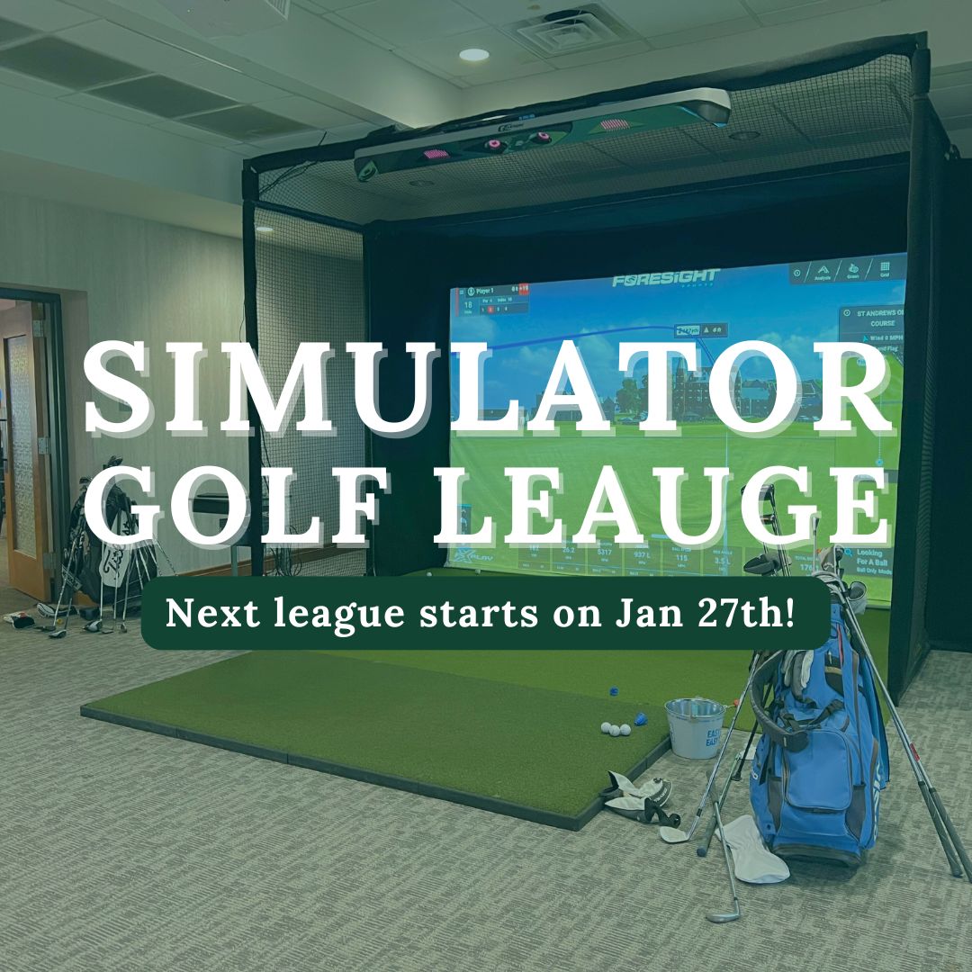 Our 9-Week Golf Simulator league's second round kicks off during the week of January 27th.

Openings on Monday through Thursday evenings, time slots available from 5:00 to 7:30 PM, and again from 7:30 to 10:00 PM

Be sure to secure your spot—register here: golfgenius.com/ggid/simleague…