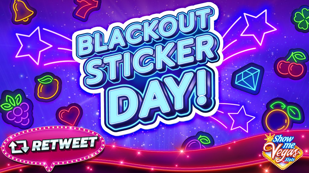 ShowMeVegasSlot's tweet image. ⭐️Blackout Sticker Day!⭐LIMITED TIME ONLY⏰💥Fill your sticker card faster during Blackout Sticker Day!💟💲Complete your sticker card to get more coins💰PLAY NOW! ▶️ link.showmevegasslots.com/7qoa
#StickerCard #Casino #VideoSlots #ShowMeVegasSlots #FreeCoins #BlackoutStickerDay