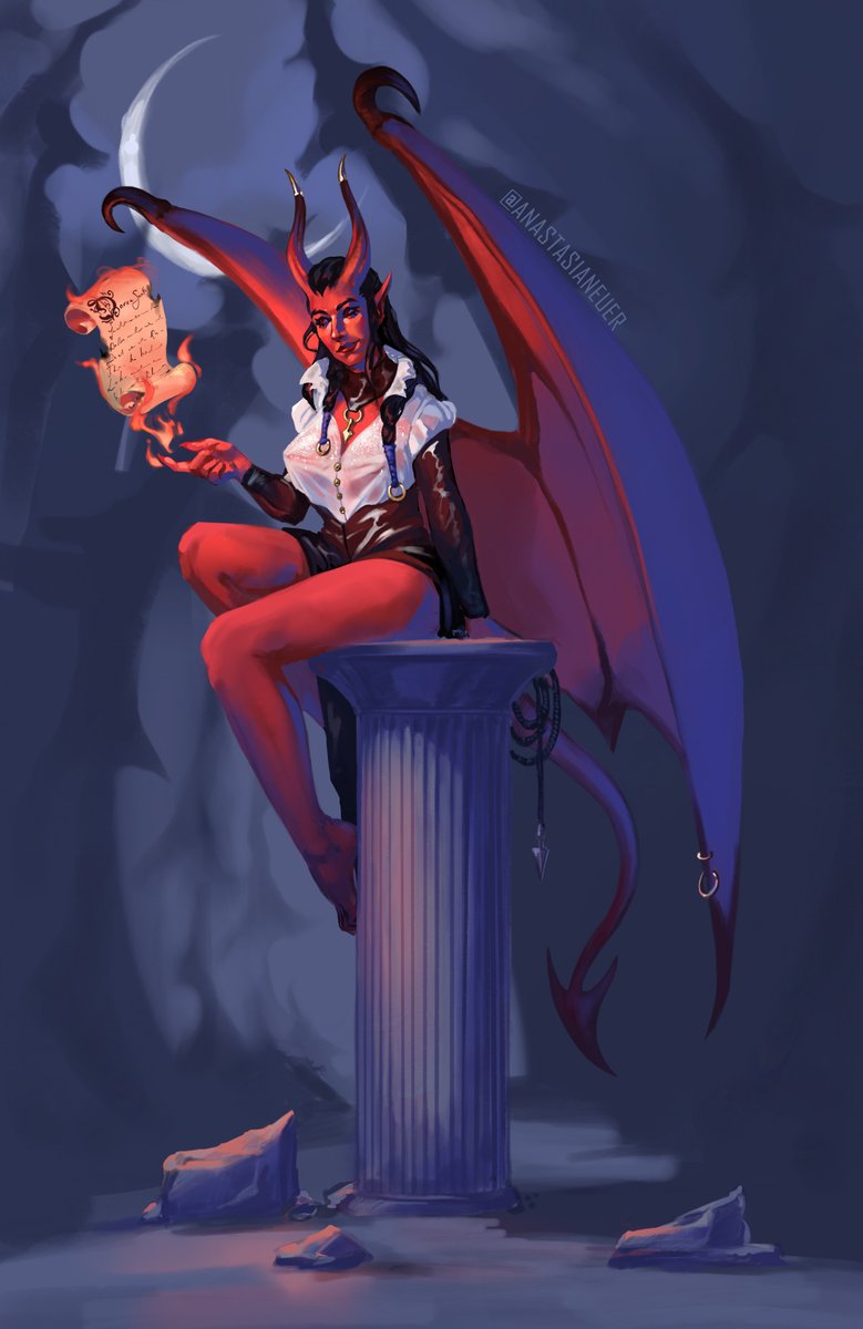 Душу продать не желаете?
Ещё один нпс для следующей кампании.
Саирче. Сестра-близнец Лоркана aka его более отбитая версия
#dnd