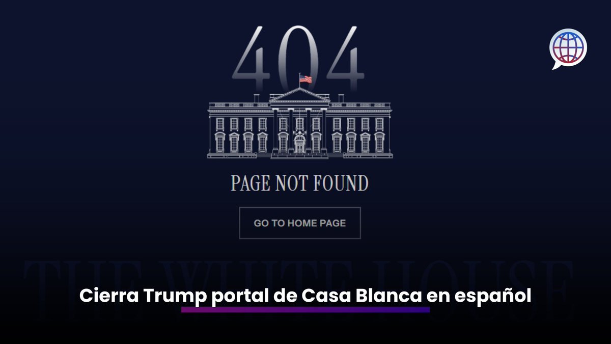 SintextoUSA's tweet image. El Presidente #DonaldTrump ordenó el cierre del #sitioweb en español de la #CasaBlanca la dirección te envia directamente a la versión en inglés.
#Sintexto #Noticias