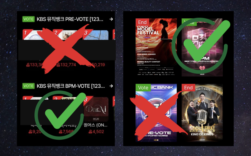 gUYS! please ignore the PREVOTE, the 1st and 2nd place there have over 100k! Let's put all our hearts in BMP IKUK

Here you can see which ones are the correct banners! 

#ONEUS