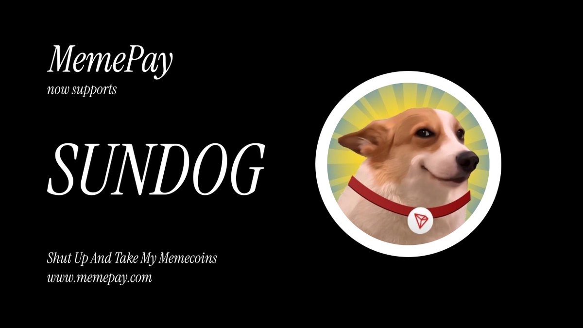 MemePay (@memepay) on Twitter photo MemePay now supports $SUNDOG by <a href="/SUNDOG_TRX/">SunDog</a>.
$SUNDOG is the Dog on TRON thatโs going to the Sun.
Spend your $SUNDOG with 0 fees. Win unlimited crypto rewards, up to 420% cashback, and all kinds of awesome perks from everyday spending!
SHUT UP AND TAKE MY MEMECOINS!
๐ MemePay now supports $SUNDOG by <a href="/SUNDOG_TRX/">SunDog</a>.
$SUNDOG is the Dog on TRON thatโs going to the Sun.
Spend your $SUNDOG with 0 fees. Win unlimited crypto rewards, up to 420% cashback, and all kinds of awesome perks from everyday spending!
SHUT UP AND TAKE MY MEMECOINS!
๐
