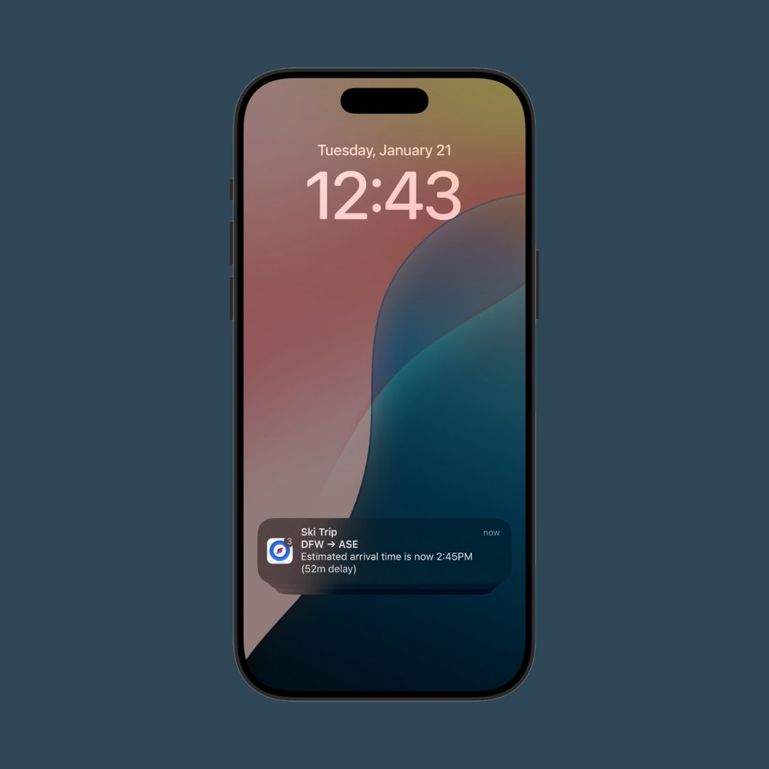 Now in beta for TravelWith Plus subscribers: flight alerts! Available with app version 1.2.0 and later. ✈️