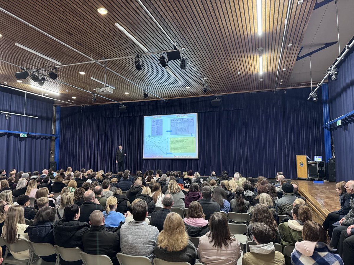 RBAcad's tweet photo. Yr 10 RE GCSE and Work Experience evening in full flow. @re_rba sharing exam tips #RBAachieve #aspirations https://t.co/hrTNy69dZd