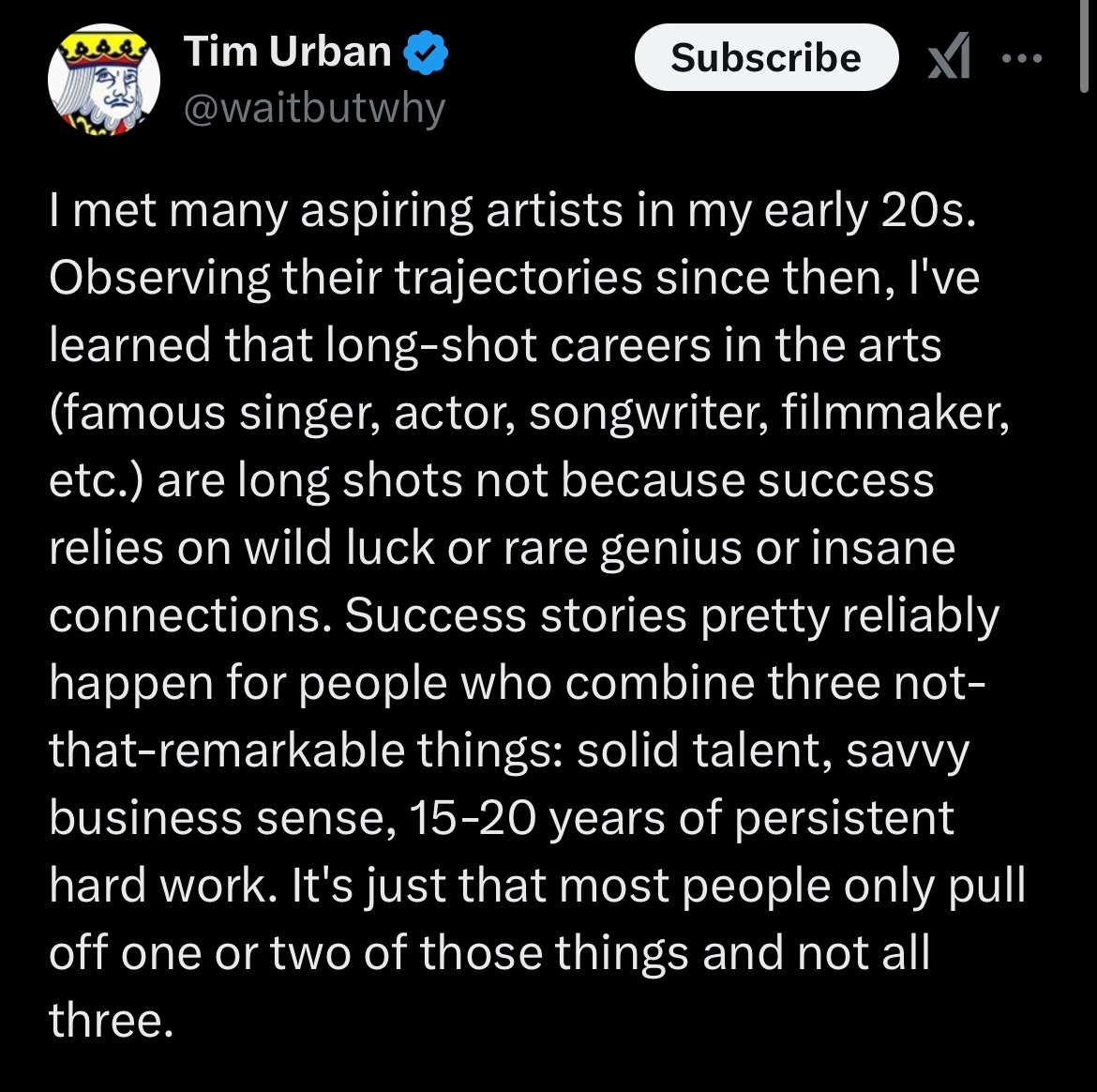 A+ tweet from <a href="/waitbutwhy/">Tim Urban</a>, no notes

(ty <a href="/TrevMcKendrick/">Trevor McKendrick</a> for sharing)