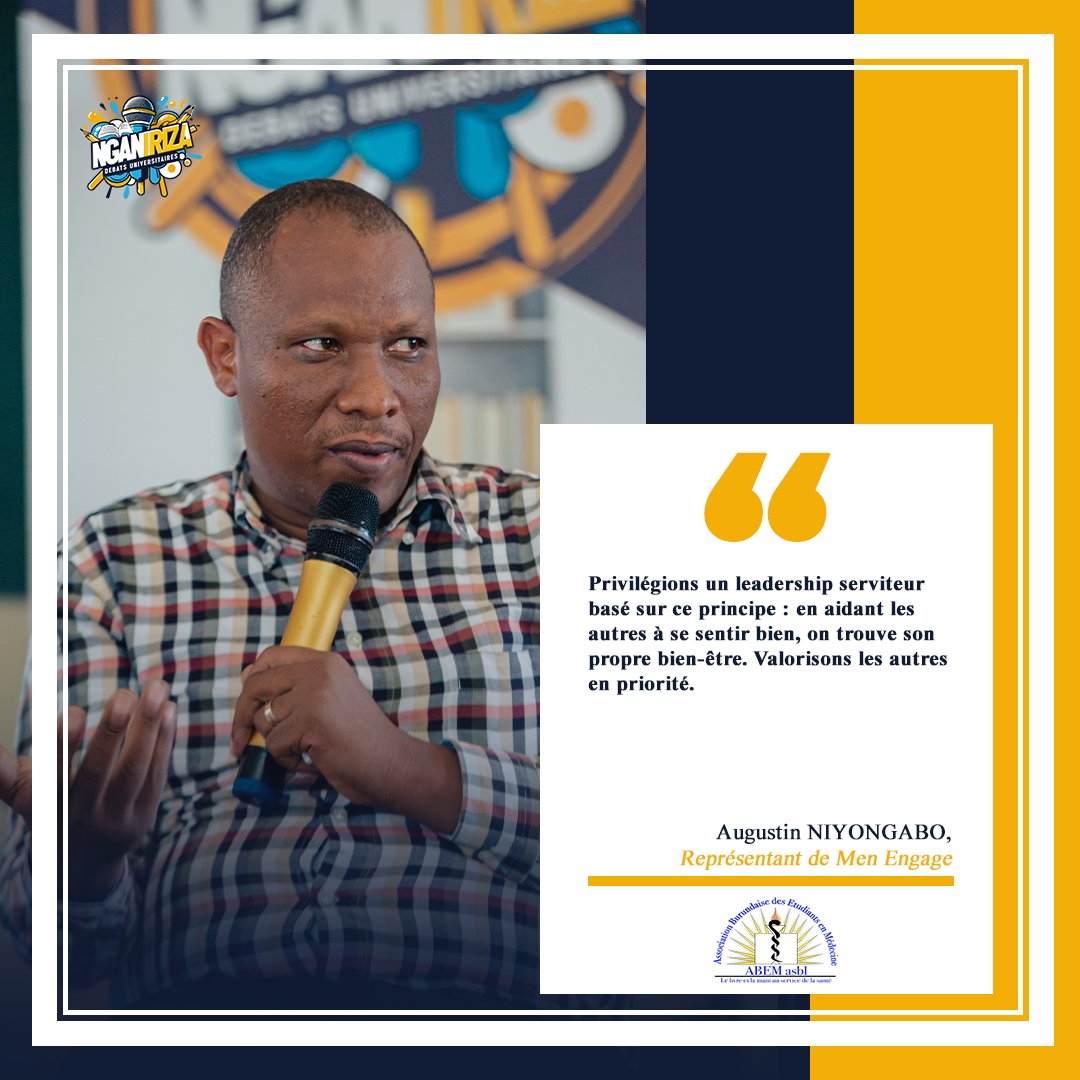 abem_burundi's tweet photo. 📢"Plus que des messages, ce sont des conseils pour les jeunes.
La tournée NGANIRIZA a permis de collecter les conseils précieux pour mieux appréhender la vie sexuelle."

#Santé @YBurundi #ABEM_Burundi @WhoBurundi @IFMSA @NLinBurundi #Nyunganira @InesKid1 @NIYONGABOAugust https://t.co/qGLnCmcr76