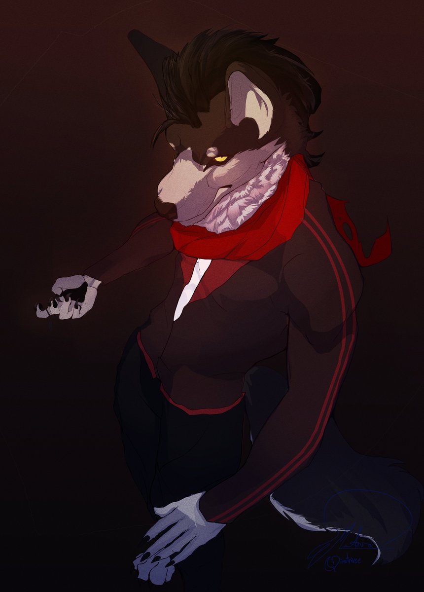 Amqiart's tweet photo. a cel shaded fullbody for @KudroWuff . Thank you Kudro! https://t.co/GChyqBqb17