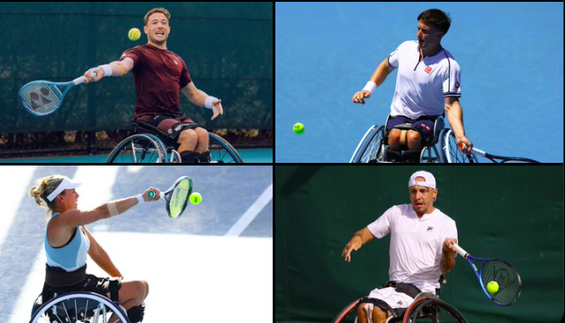 WChairTennisGB's tweet photo. Who &amp; where for Wednesday's 6⃣ 🇬🇧 singles or doubles @AustralianOpen QFs from 12 Midnight UK 

📺@eurosport &amp; @discoveryplusUK 📺

@lucy_shuker 5th Match on Kia Arena
@alfiehewett6 @GordonReid91 @AndyLapthorne on Courts 5 and 8

#BackTheBrits 🇬🇧 | #wheelchairtennis | #AusOpen https://t.co/CJ53rhoIhs