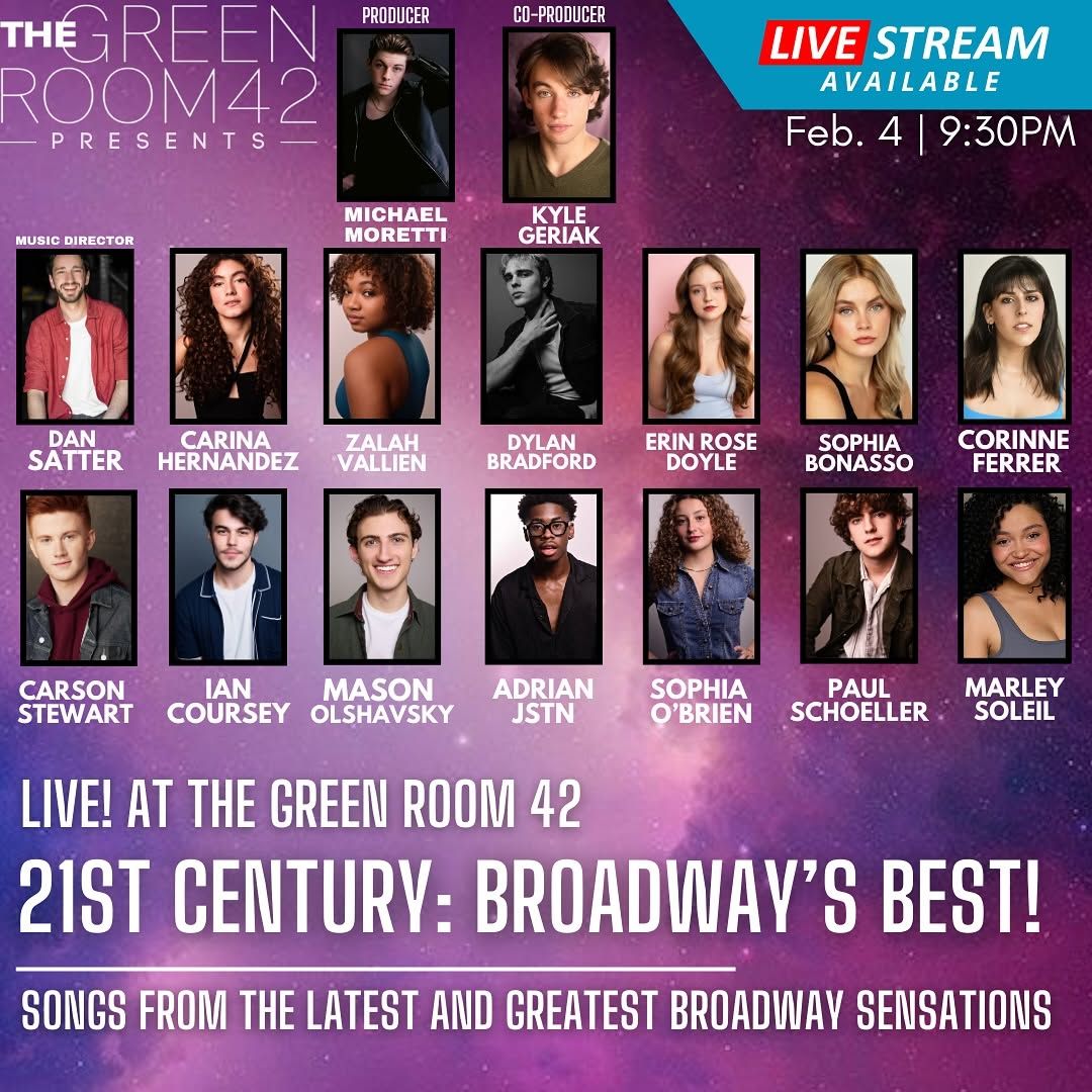 You can see Erin Rose Doyle ("Parade") perform in the "21st Century: Broadway's Best" concert on February 4th at 9:30pm EST at The Green Room 42! Get in-person and livestream tickets at thegreenroom42.venuetix.com.