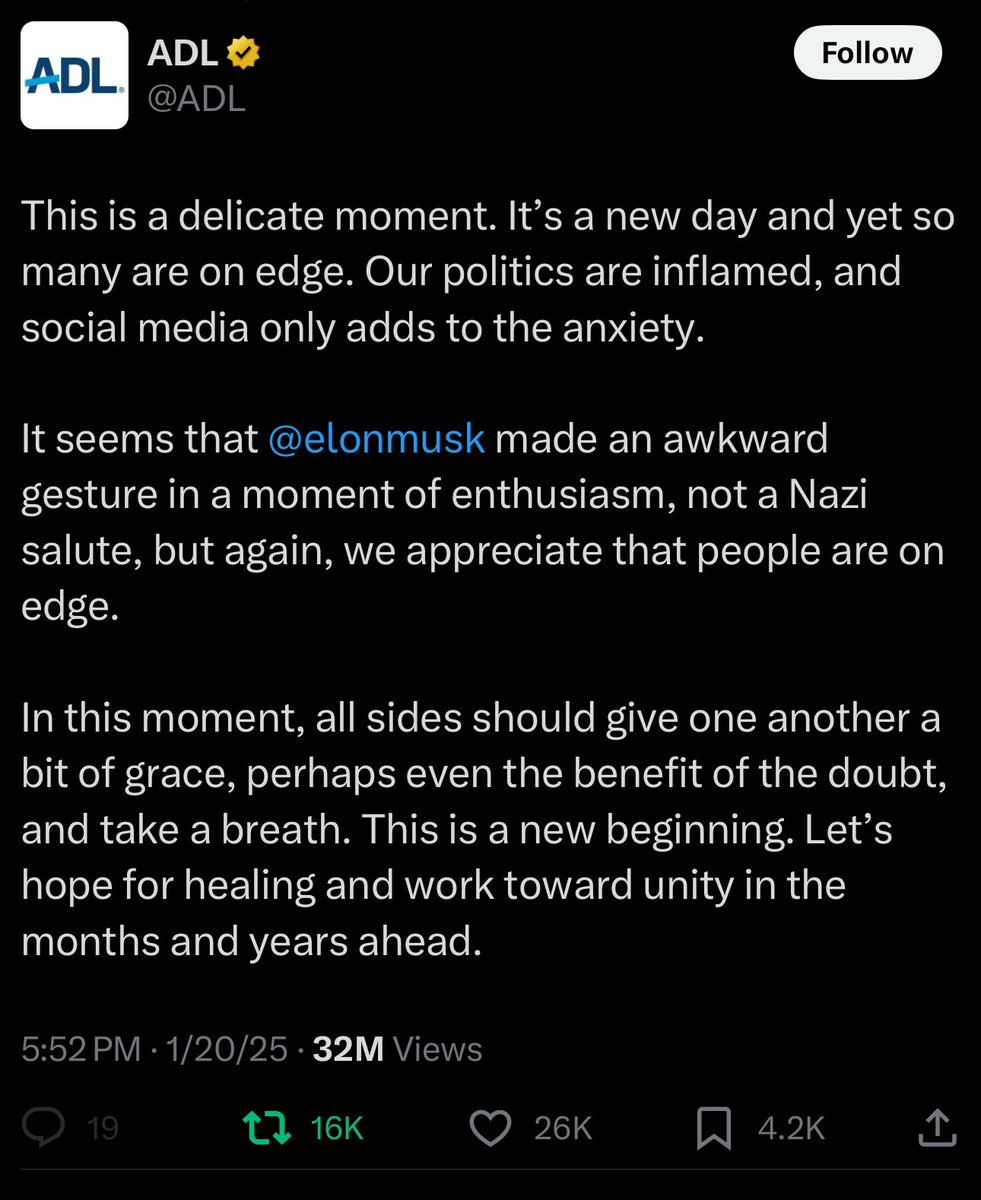 kw4congress's tweet photo. Apparently I can't delete a repost. Anyway, @ADL had no problems going after TikTok or college students calling for a cease-fire but downplays the nazi salute from Elon Musk. https://t.co/9YEcJ1aPvo