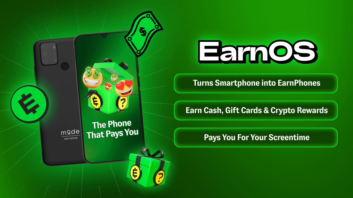 EARNMrewards's tweet image. What is EarnOS? 📲

EarnOS is the innovative software powering our DePIN EarnPhones &amp;amp; turning it into a device that generates revenue! 💰

How does EarnOS earn? 🤔
✅ Collect rewards from apps, carriers, and manufacturers.
✅ Rewards range from Web2 gift cards to Web3 crypto…