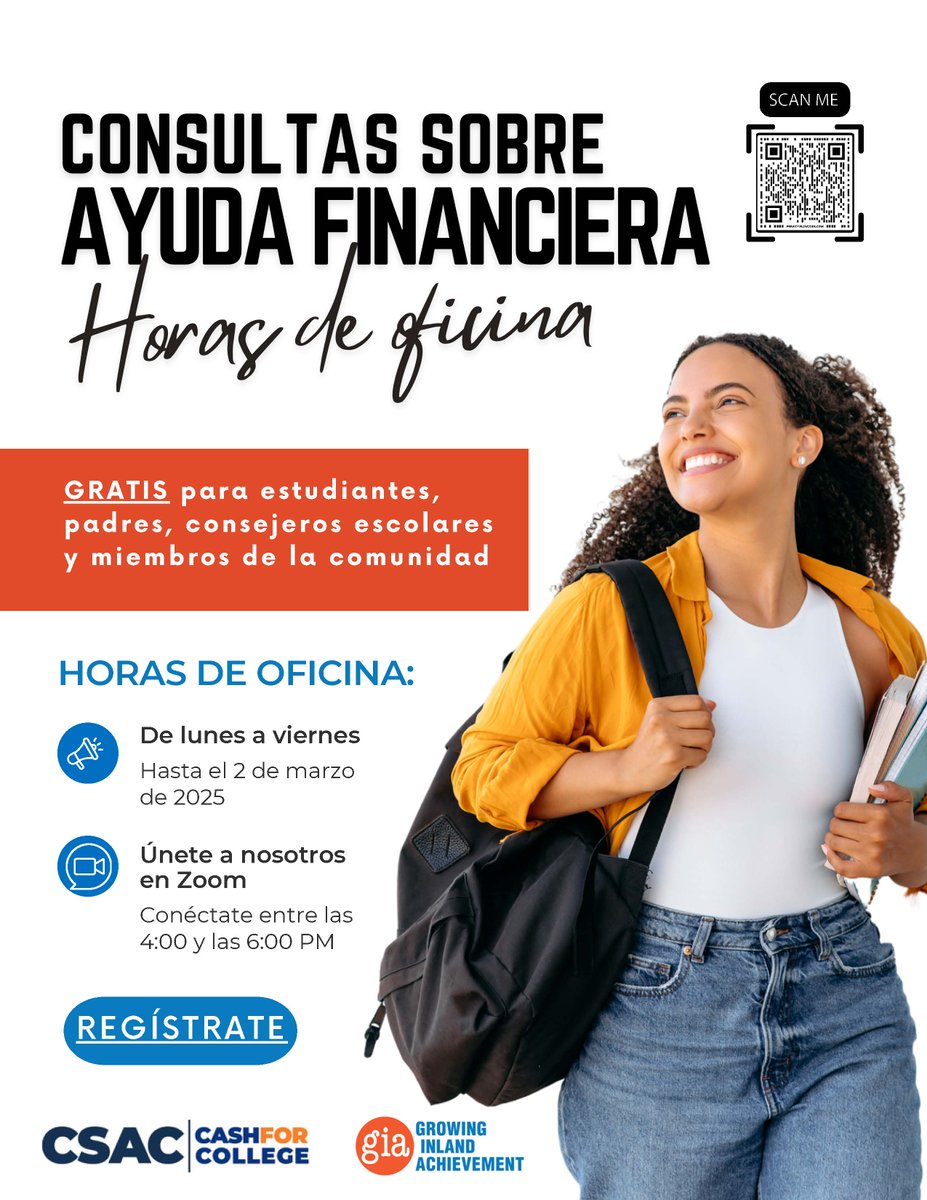 Financial Aid Support 
--------
Apoyo de ayuda financiera