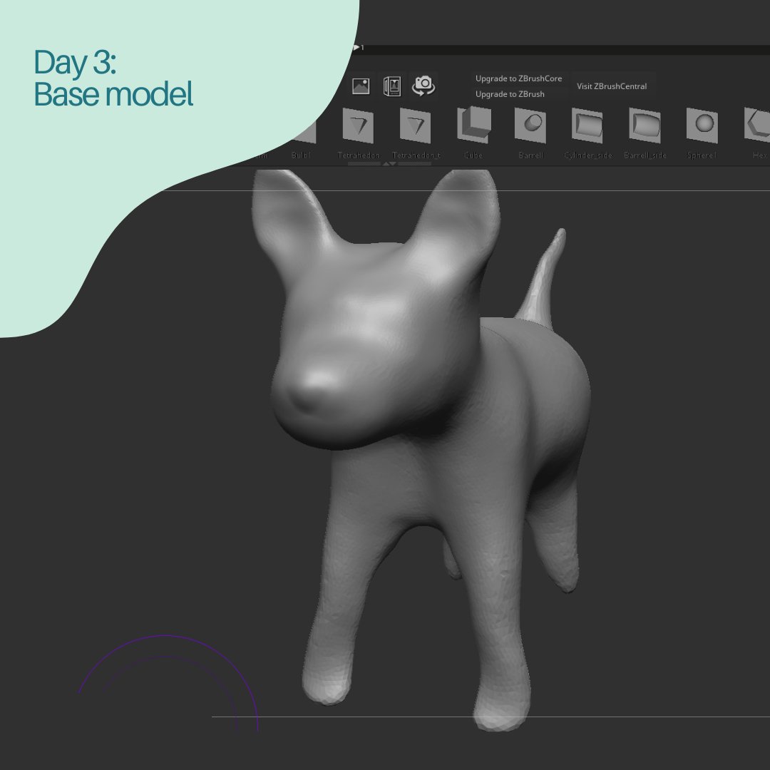 a_to_b_modeling's tweet photo. The '3D Animal Sculpt Challenge' for this year is complete!

Here is the animal sculpt done by Tomas R. for the challenge.
#3danimalsculptchallengeday1 #3danimalsculptchallengeday2 #3danimalsculptchallengeday3 #3danimalsculptchallengeday4 #3danimalsculptchallengeday5 https://t.co/ypkkxaLWrn