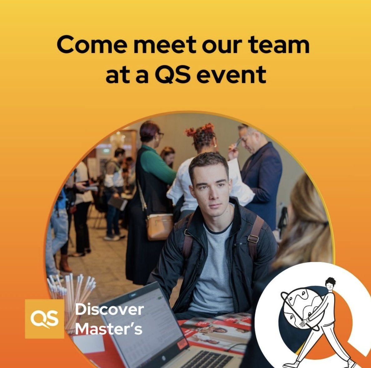 Scholarships up to $45K: Join us at the QS Discover &amp; Connect events to explore scholarships for Master's and MBA programs! 🌟 linktr.ee/StudyUSA.com