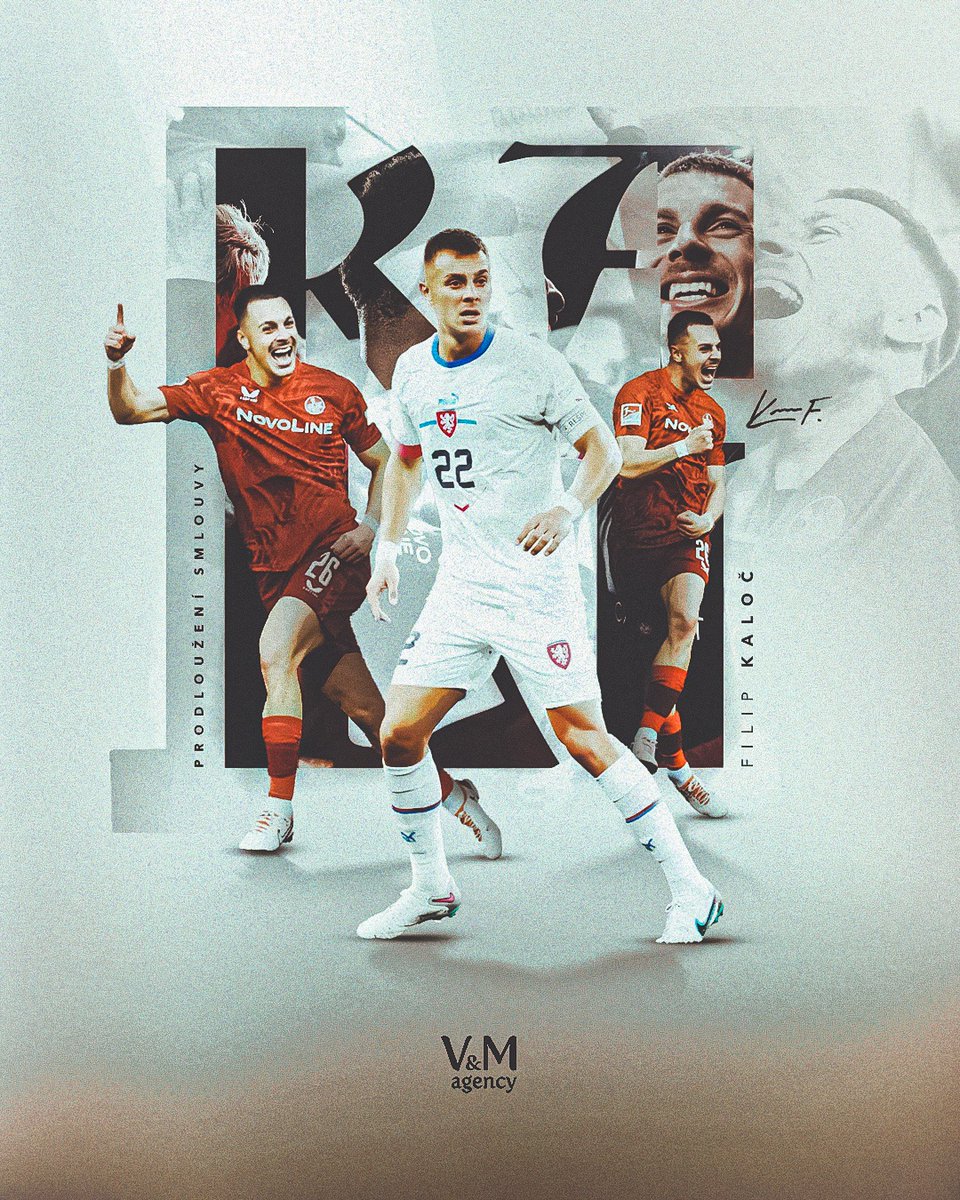 vm_agency_'s tweet photo. Prodlouženo 🤝🏼✍🏼

S radostí oznamujeme, že naše spolupráce s @filipkaloc  pokračuje! 🚀⚽️

Děkujeme za důvěru, Kali! 🤝🏼 Jedeme dál! ⚽️💯

#vmagency https://t.co/W7EtcafBk2