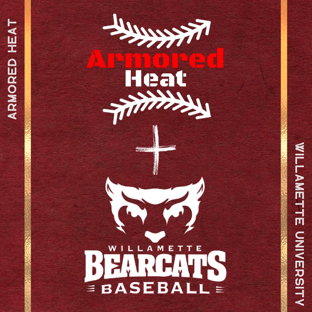 ArmoredHeat's tweet photo. Armored Heat 🤝 @WillametteBSB 

Fired up to provide Armored Heat to the entire pitching staff! 💪📈

Looking forward to working alongside @RizzutoCoduto and the rest of this awesome staff!

#BearcarFamily https://t.co/u5f2Ms72c5