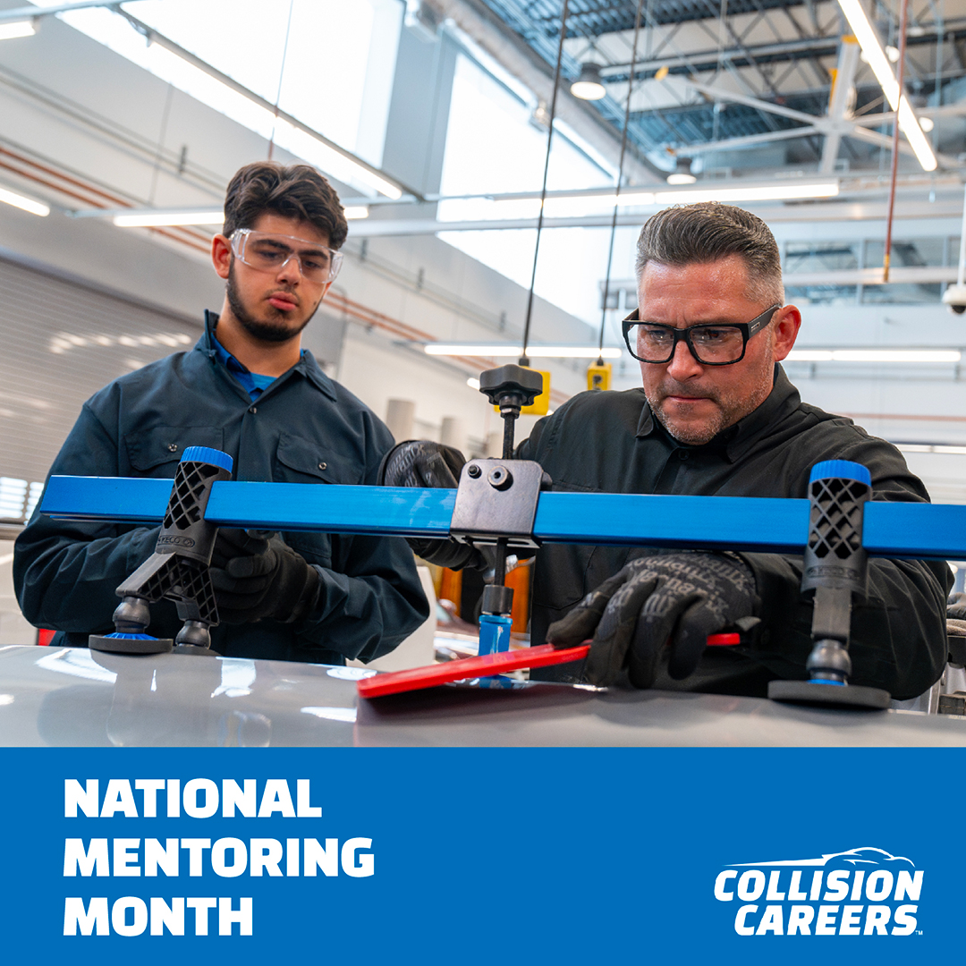 WorkInCollision's tweet image. Experienced techs bring expertise &amp;amp; industry secrets that can take your skills to the next level. And new techs can bring fresh energy &amp;amp; new perspectives! 🐾 Together, they create a cycle of learning that drives the industry forward. Tag your mentor below! #MentorInCollision