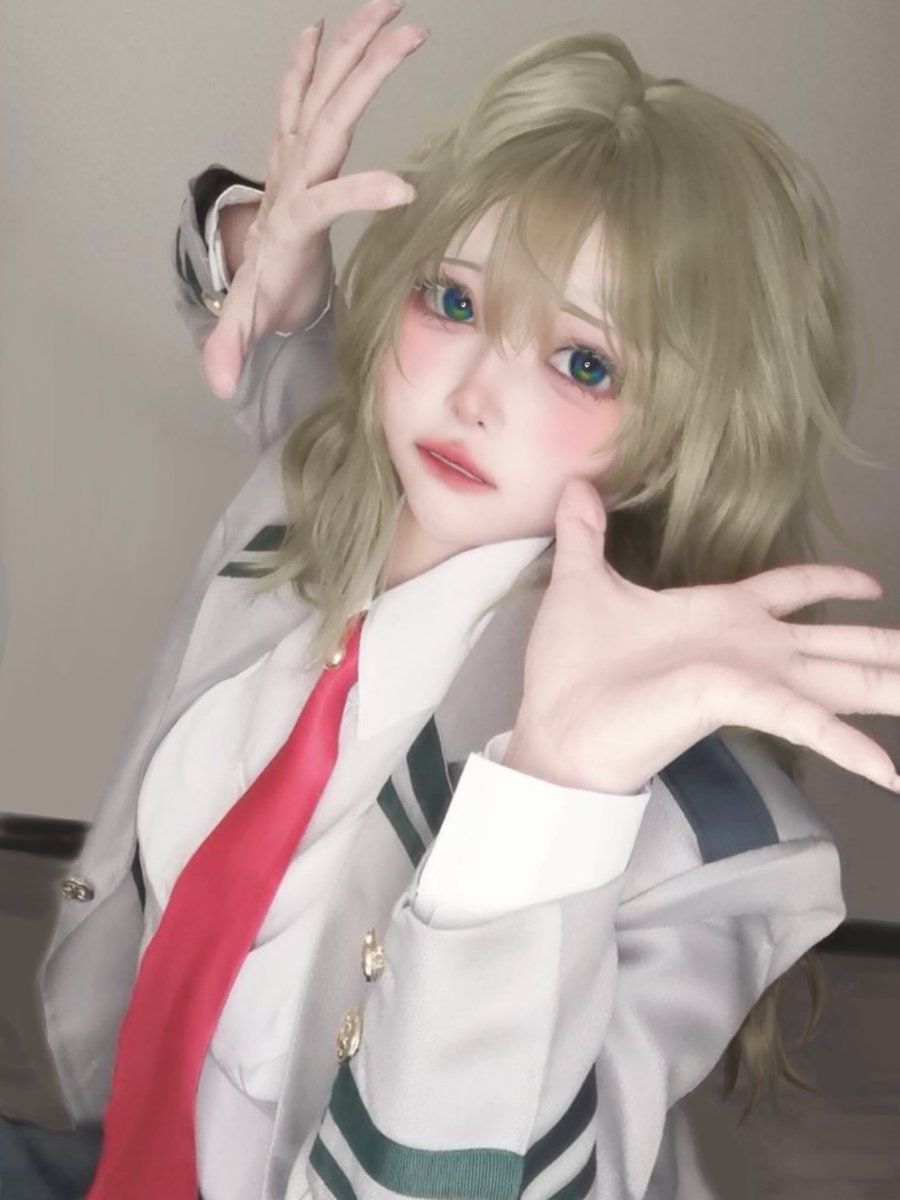 葉隠透 コスプレ ウィッグ 葉隠透 コスプレ ウィッグ セット済み】ヒロアカ 葉隠透 ウィッグ