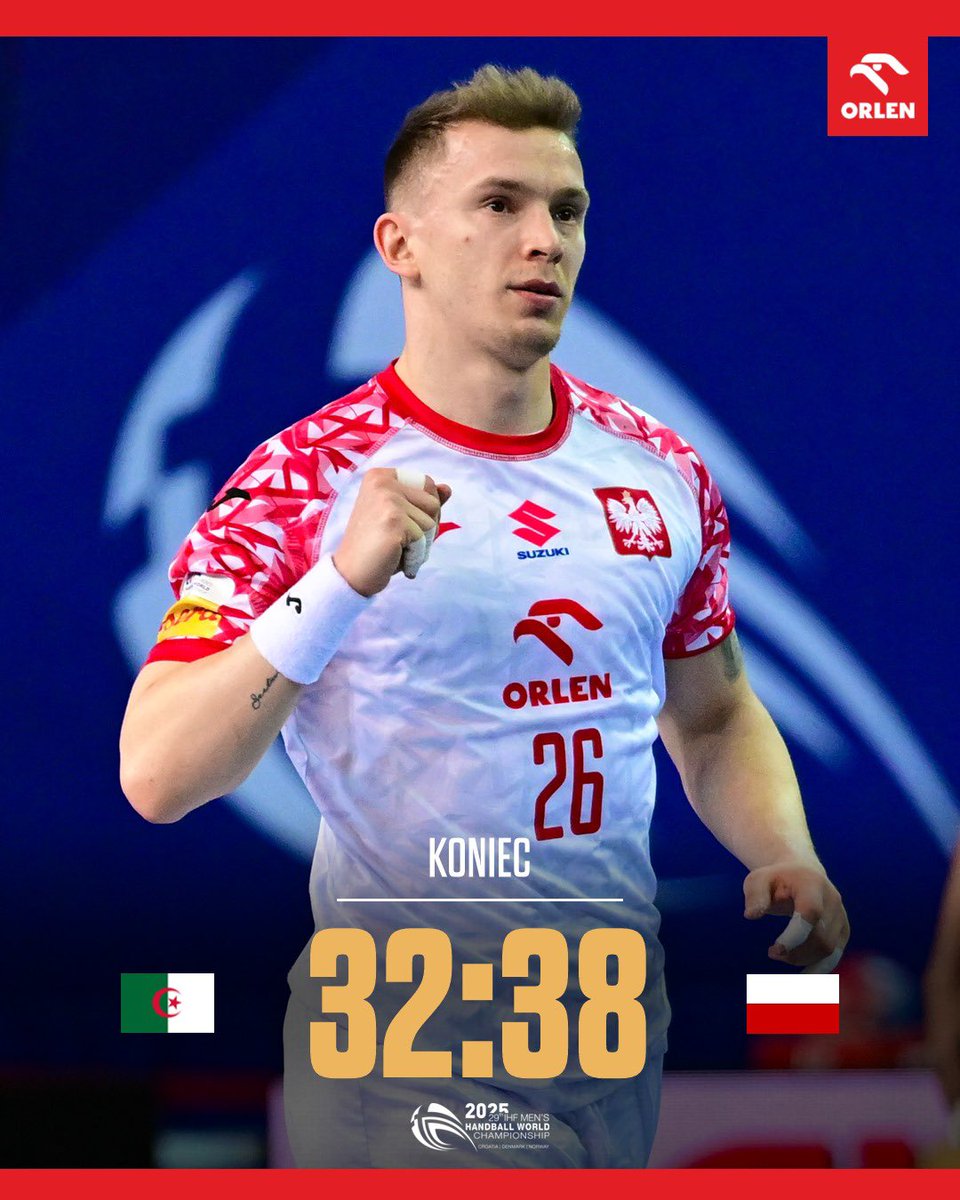 handballpolska's tweet photo. Zwycięstwo Biało-Czerwonych z Algierią! 🇩🇿 - 🇵🇱 https://t.co/8yBBf08atY