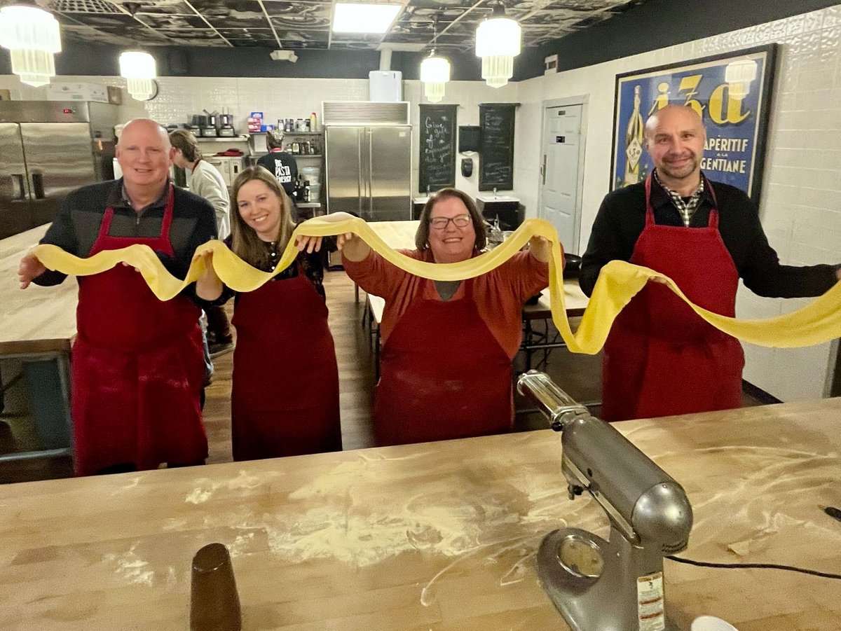 revelmarketing's tweet image. Last week, our leadership team had a productive @EOSWorldwide annual planning session at @GRChamber and enjoyed a pasta-making class with The Local Epicurean! 🍝 Here's to an exciting start to 2025! #revelmarketing #buildsomethinggreater #EOSworldwide #EOSannualplanning