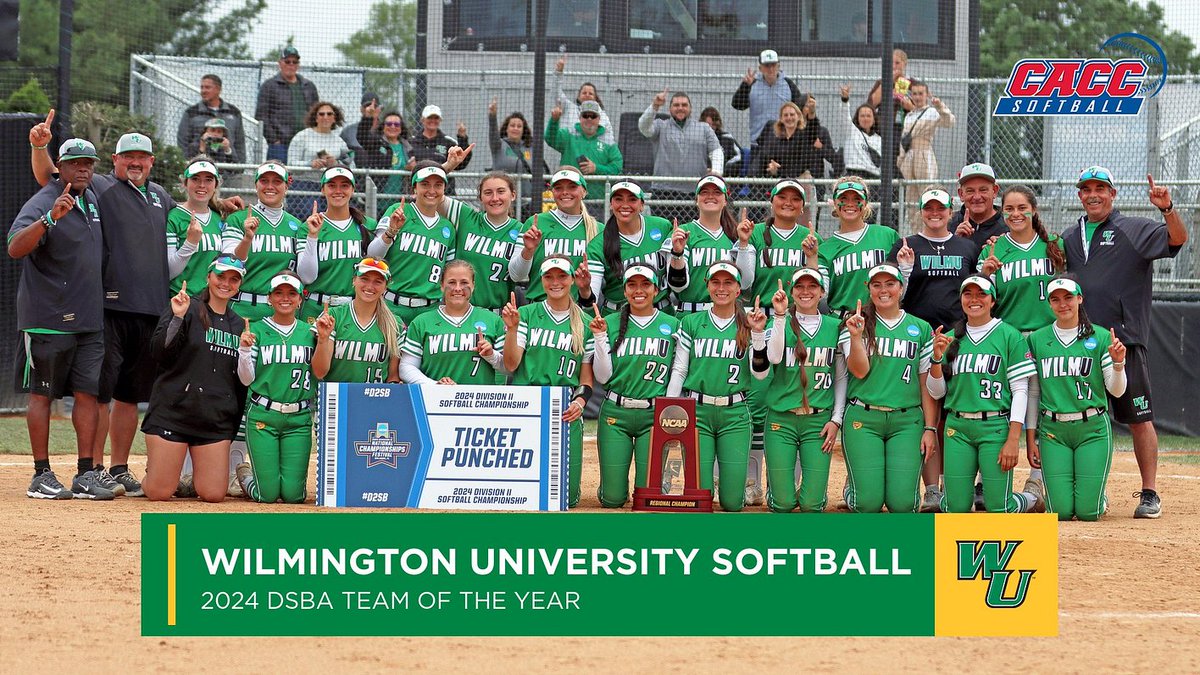 Central Atlantic Collegiate Conference (@cacc01) on Twitter photo The 2024 <a href="/WilmUAthletics/">Wilmington Wildcats</a> Softball team has been named the 2024 Team of the Year by the Delaware Sportswriters and Broadcasters Association.
caccathletics.org/news/2025/1/21… The 2024 <a href="/WilmUAthletics/">Wilmington Wildcats</a> Softball team has been named the 2024 Team of the Year by the Delaware Sportswriters and Broadcasters Association.
caccathletics.org/news/2025/1/21…