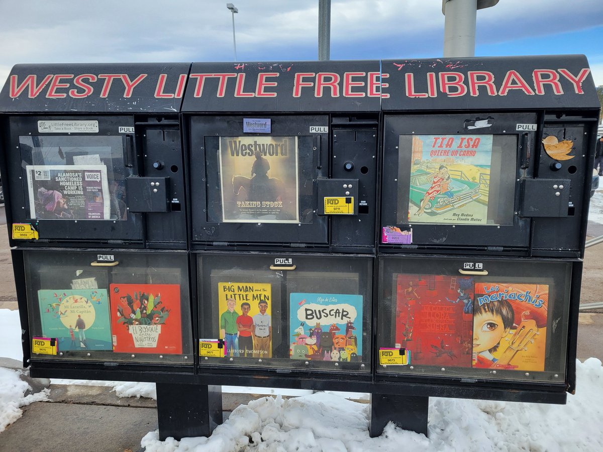 Today seemed like an important day to fill Westy with beautiful Spanish books, books by POCs, and LGBTQ authors and positive representatives. Thank you to other people who left books.
