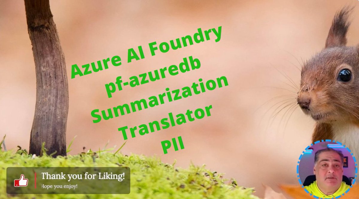 linotadros's tweet image. Video: #PromptFlow tools are an excellent way to provide value with minimal configuration. In these 2 videos we will add #CosmosDB vector Store, #Summarization, #Translator, #PII and compression tools.
youtu.be/nomL8yHW-7U
youtu.be/mfS37zACihs
@AzureAIFoundry