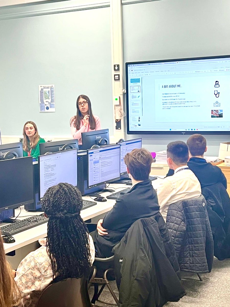 BCHSupdates's tweet photo. We were delighted to welcome back alumni India and Jess to speak to some our Year 12 young leader cohort about their “Life after BCHS” at studying medicine and law and their top tips for being a success. Their character certainly grew at BCHS and their achievements flourished 🔵 https://t.co/a1qNwoH1Pa