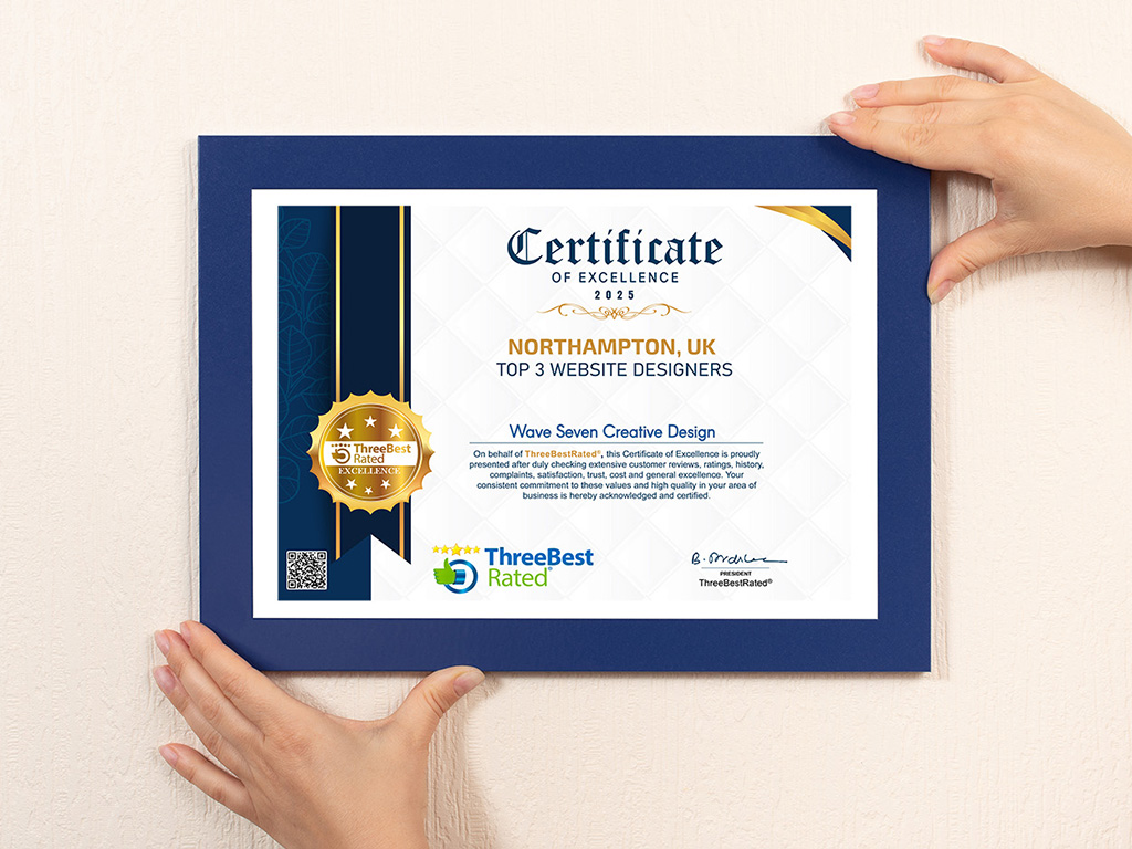waveseven's tweet photo. We're super happy that ThreeBestRated has awarded Wave Seven - one of the top Northampton Web Designers for another year (we think that makes 8 years running now) 🏆🏆. Just adding the certificate to the collection😀...

https://t.co/pitl3Q4JY4

#webdesign #Northampton https://t.co/8yjzjPessm