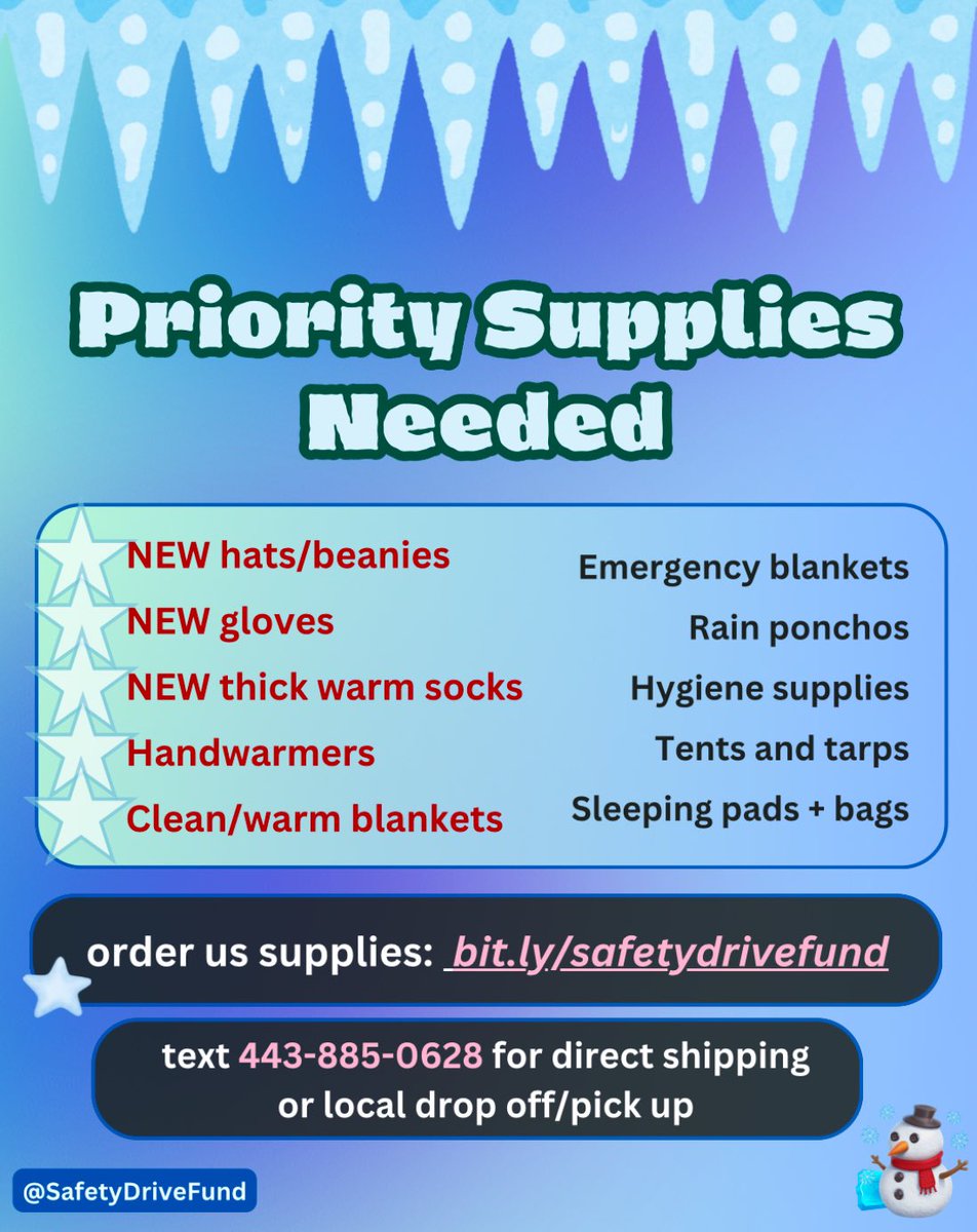 safetydrivefund's tweet photo. POLAR VORTEX IS HERE 🥶 retweet &amp; contribute what u can to help our vulnerable neighbors stay warm

⚠️Help us redistribute funds TWICE this week ⚠️ contribute IMMEDIATE AID: Vnmo &amp; Cshapp - SafetyDrive 

More info in slides &amp; thread ⬇️ https://t.co/0AvmTi4BGr