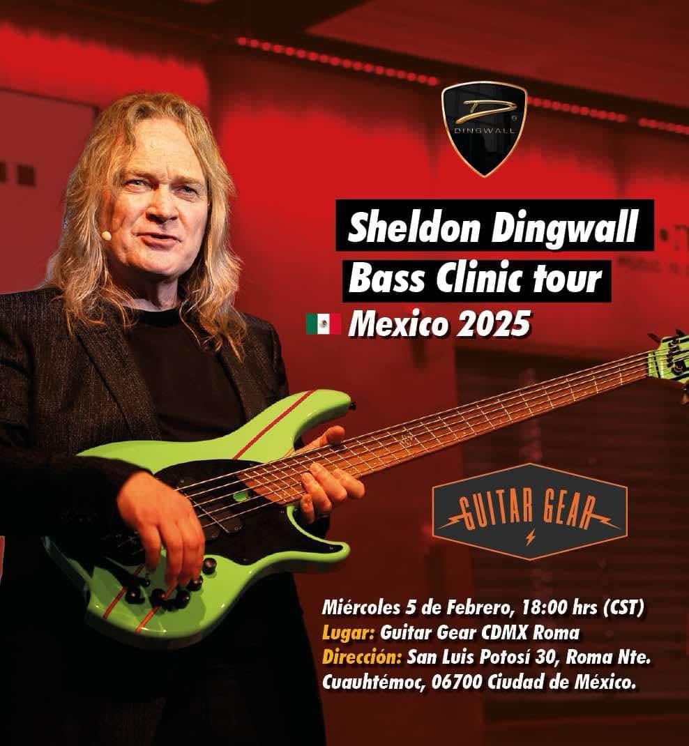 Sheldon Dingwall vuelve a <a href="/GuitarGearCDMX/">Guitar Gear CDMX</a> !
Comparte con uno de los mejores luthiers del mundo demostraciones en vivo y más.

➡️ Pre-regístrate a  diego@guitargear.com.mx (cupo limitado).

🎁  Además Obtén un 10% de descuento en Dingwall y marcas participantes el día del evento.