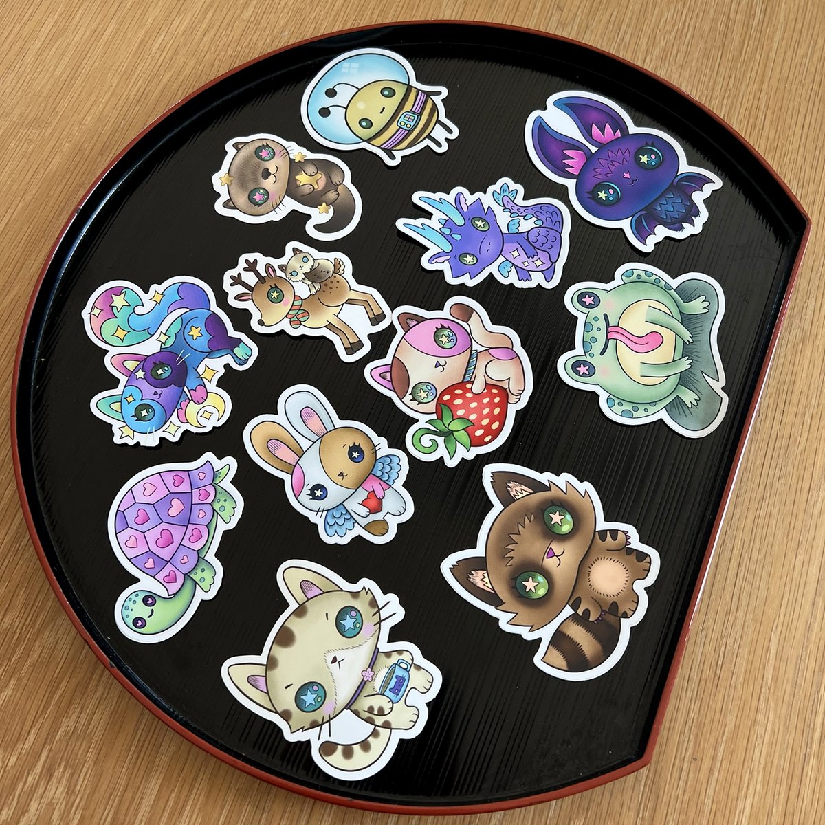 This week get a free sticker when you buy a sticker. This automatic discount is good for up to 5 stickers. I have also added some new mystery sticker packs if you're feeling lucky.  smallandround.com