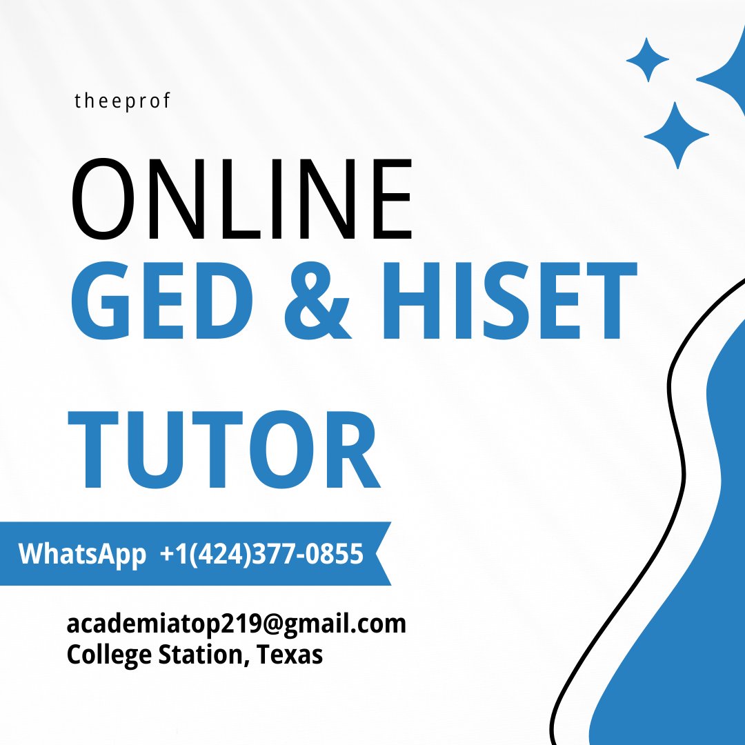 _theeprof's tweet image. Need help acing the GED or HiSET exam? Let&apos;s tackle test prep together and boost your confidence! 

#GEDprep #HiSETsuccess #TestTakingTips #AdultEducation #StudySmart #gedpreparation #collegelife #collegeready #blowthisupforme #texas #california #trump #elon #zuckerberg