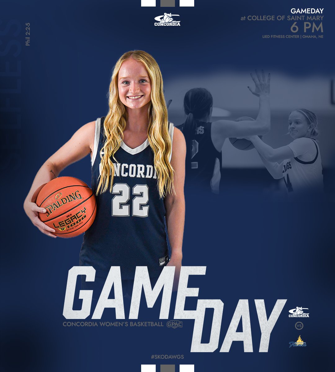 Concordia Bulldogs (@cunebulldogs) on Twitter photo ๐ GAMEDAY! ๐
<a href="/CUNEwbb/">Concordia-NE WBB</a> @ College of Saint Mary
๐ 6 PM
๐ Lied Fitness Center (Omaha, NE)
๐ป ruralradio.com/maxcountry/
๐บ gpacnetwork.com/collegeofsaintโฆ
๐ naiastats.prestosports.com/sports/wbkb/20โฆ ๐ GAMEDAY! ๐
<a href="/CUNEwbb/">Concordia-NE WBB</a> @ College of Saint Mary
๐ 6 PM
๐ Lied Fitness Center (Omaha, NE)
๐ป ruralradio.com/maxcountry/
๐บ gpacnetwork.com/collegeofsaintโฆ
๐ naiastats.prestosports.com/sports/wbkb/20โฆ