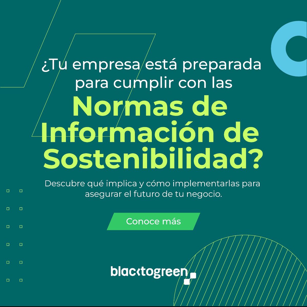 La implementación de las NIS no solo eleva la reputación de tu empresa, sino que mejora tu eficiencia operativa. Alinea tu negocio con las mejores prácticas globales y destaca en un entorno cada vez más exigente. Conoce más aquí blacktogreen.com/2024/10/normas…