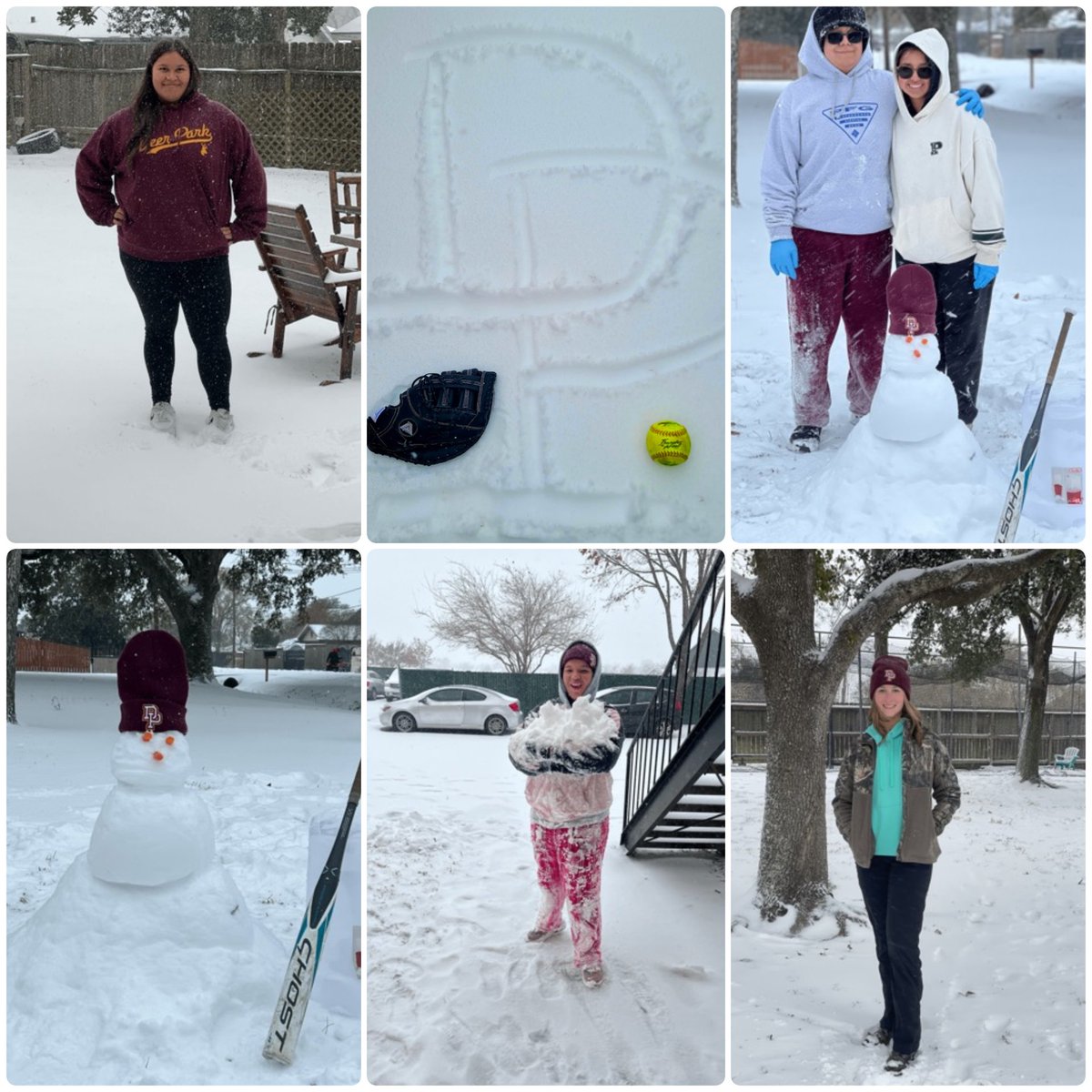 Deer Park softball family enjoying their time in the snow ⛄️🦌🤍

#GoBigDeer #DeerPark
