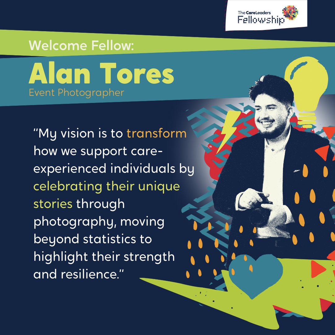 Alan Torres is redefining the narrative for care-experienced people, using photography to tell their stories of strength. 

Thrilled to welcome Alan to #TheCareLeadersFellowship. Let’s inspire change together! 📸

#livedexperience #ChildrensSocialCare #Leadership
