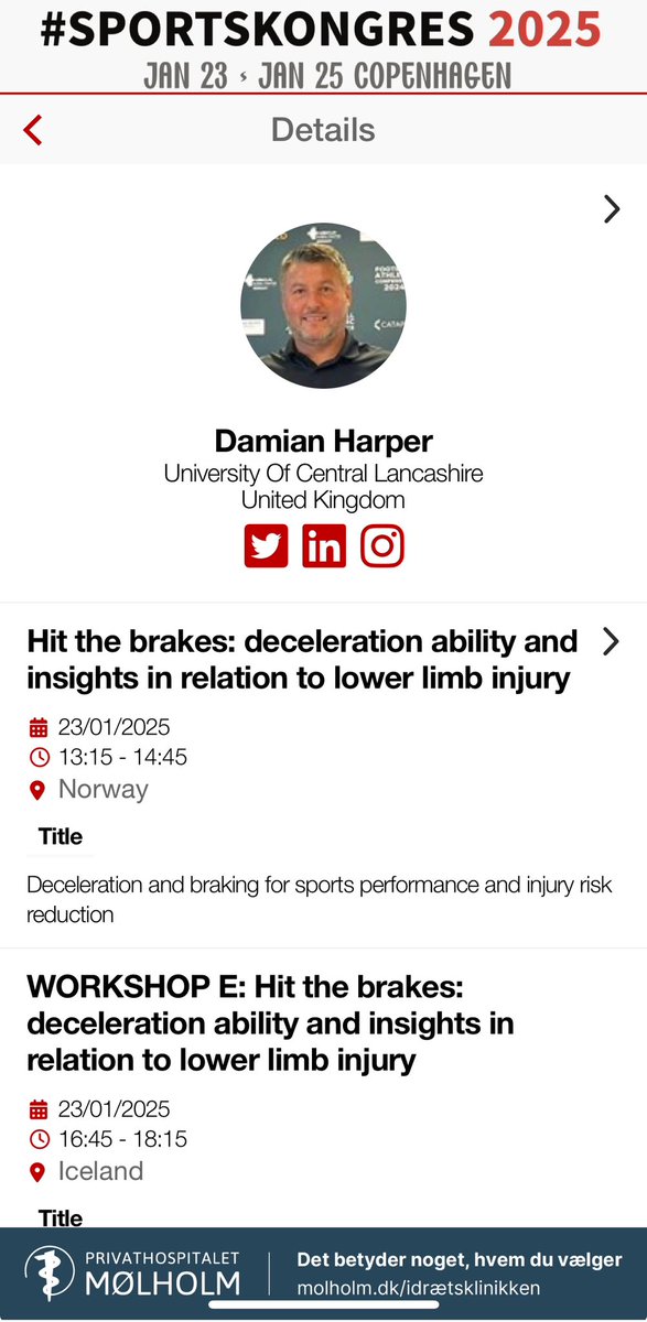 DHMov's tweet image. This should be a great few days…

@sportskongres ✈️ 🇩🇰 

#brakes #deceleration #performance #injury