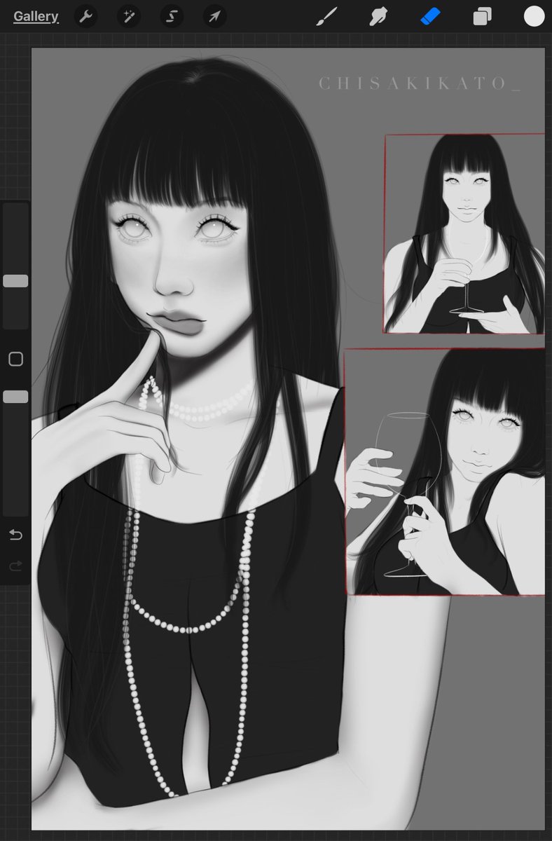 chisakikato_'s tweet image. Human Artist,  let's QRT with your work! 

Before                         After