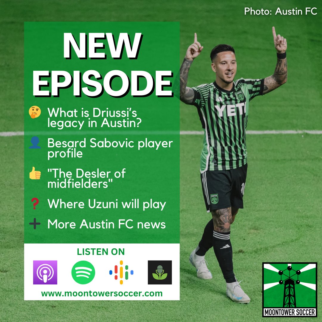 🚨New Episode🚨 

🤔 What is Driussi’s legacy in Austin?
👤 Besard Sabovic player profile
👍 "The Desler of midfielders"
❓ Where Uzuni will play
➕ More #austinfc news

📸: <a href="/AustinFC/">Austin FC</a>

Listen to the full episode at moontowersoccer.com/besard-sabovic…