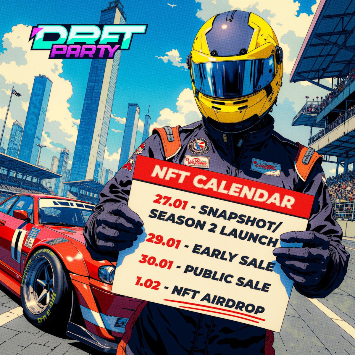 🏎️Snapshot of the first season is coming soon,

➡️t.me/drft_party_bot…