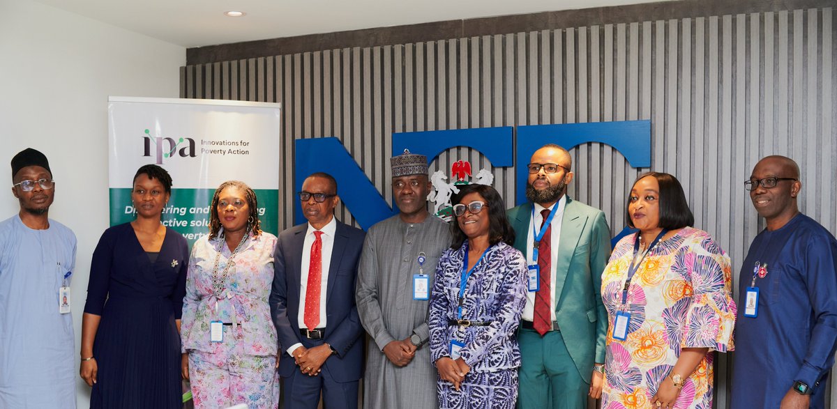 poverty_action's tweet photo. Last week, IPA Nigeria & @NgComCommission (NCC) signed a Memorandum of Understanding to establish the NCC’s Consumer Protection Embedded Evidence Lab. 

The initiative aims to support the NCC to integrate data and evidence into its #ConsumerProtection policies and programs. Read more: https://t.co/YdU03Jl68s

#EmbeddedEvidenceLabs

Photo credit: © 2025 PhotosbyOche
