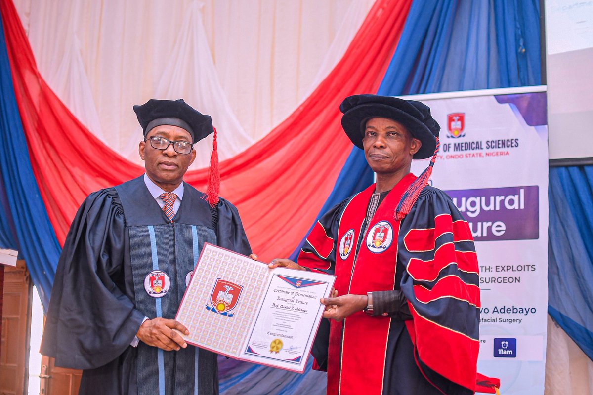 ondodentistry's tweet image. Celebrating Academic Excellence!🎓

Capturing moments from the UNIMED 7th Inaugural Lecture, delivered by Professor Ezekiel Taiwo Adebayo, Dean, Faculty of Dental Sciences and Chairman, Committee of Deans, UNIMED. 

 #UNIMED #InauguralLecture #DentalFaculty #ProfEzekielAdebayo