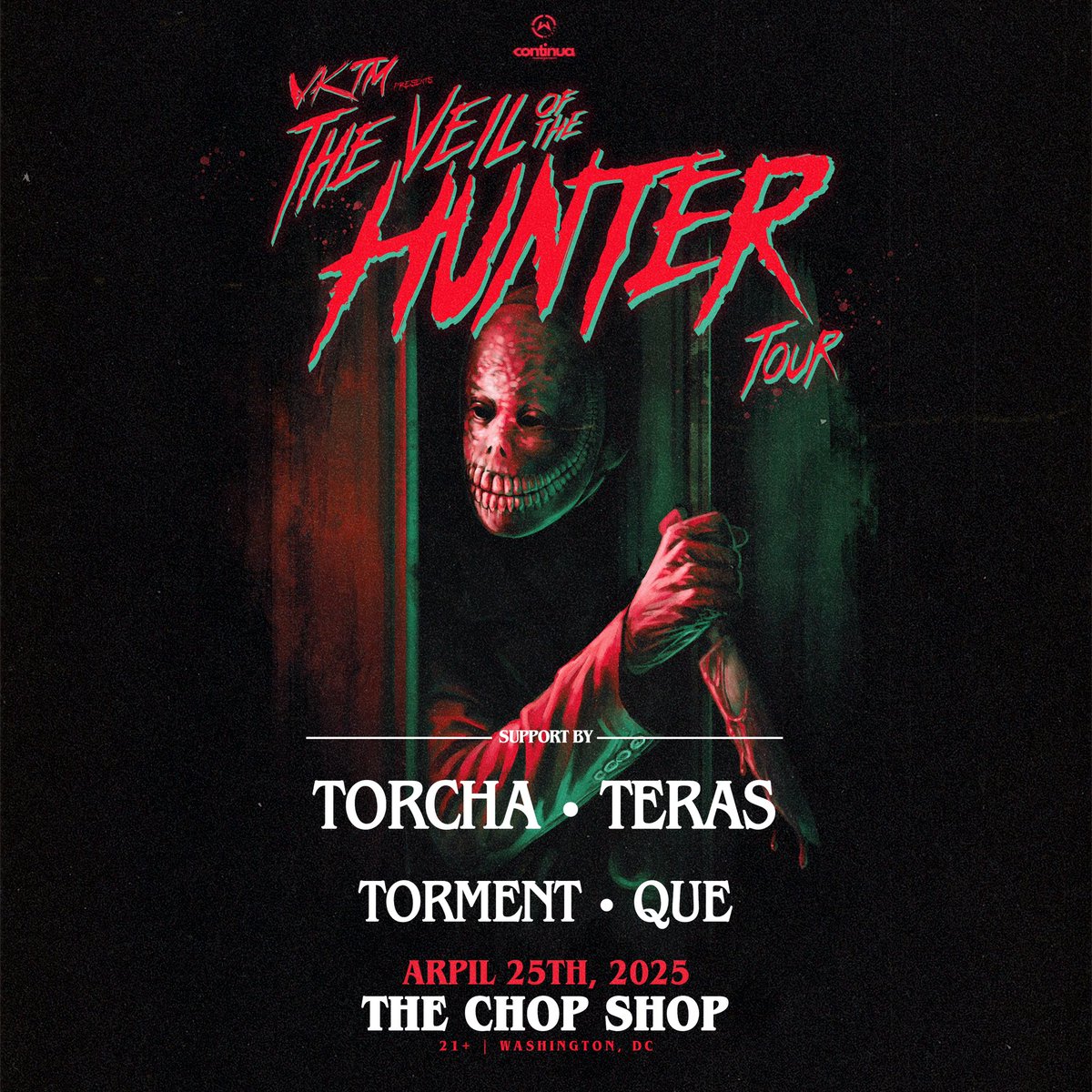 Tormentmp3's tweet photo. JOINING THE VEIL OF THE HUNTER TOUR IN APRIL MAKING THE WASHINGTON DC DEBUT!!
WHO SHALL FALL VKTM TO THE VIRUS? https://t.co/Vg2h6Cn8g4